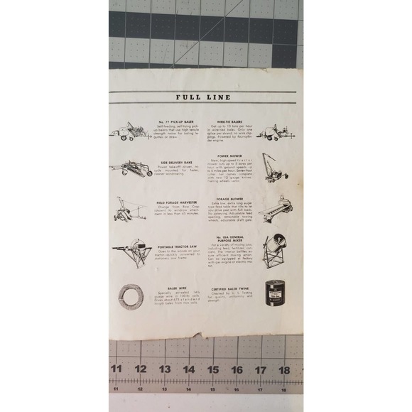 Instruction Manual New Holland Model 77 Baler - Picture 4 of 4